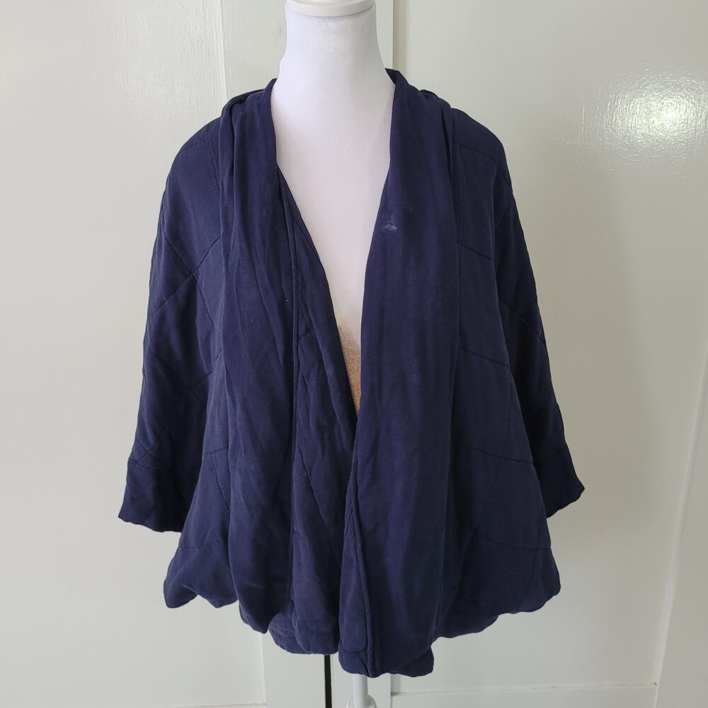 Saturday Sunday	Size	XS/S Anthropologie Quilted Kimono Jacket‎ Navy Blue